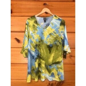 Clara Sun Woo watercolor abstract print blouse size medium